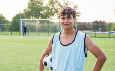 soccer player in the field
