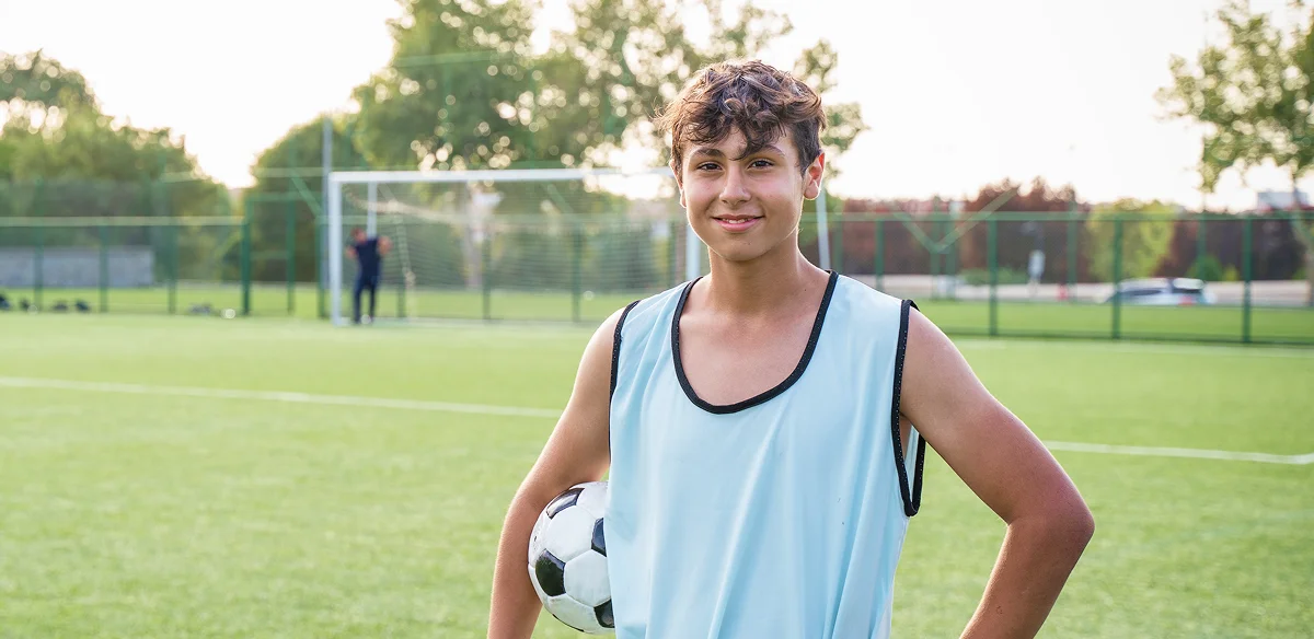 soccer player in the field